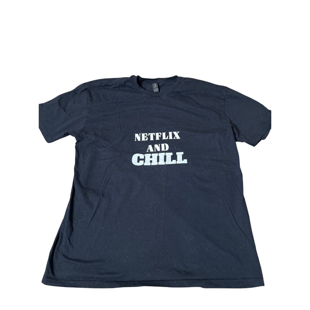 Men's Netflix & Chill black T-shirt SZ XL - worn once